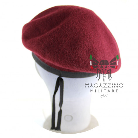 BASCO Militare PARACADUTISTI ORIGINALE FOLGORE Esercito CON FREGIO retro