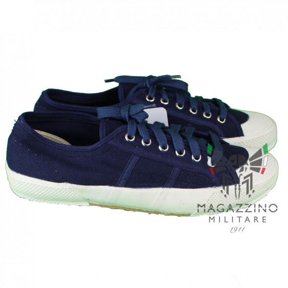 Shoes type Superga Sneakers Gymnastics BLUE Original Air Force Navy side